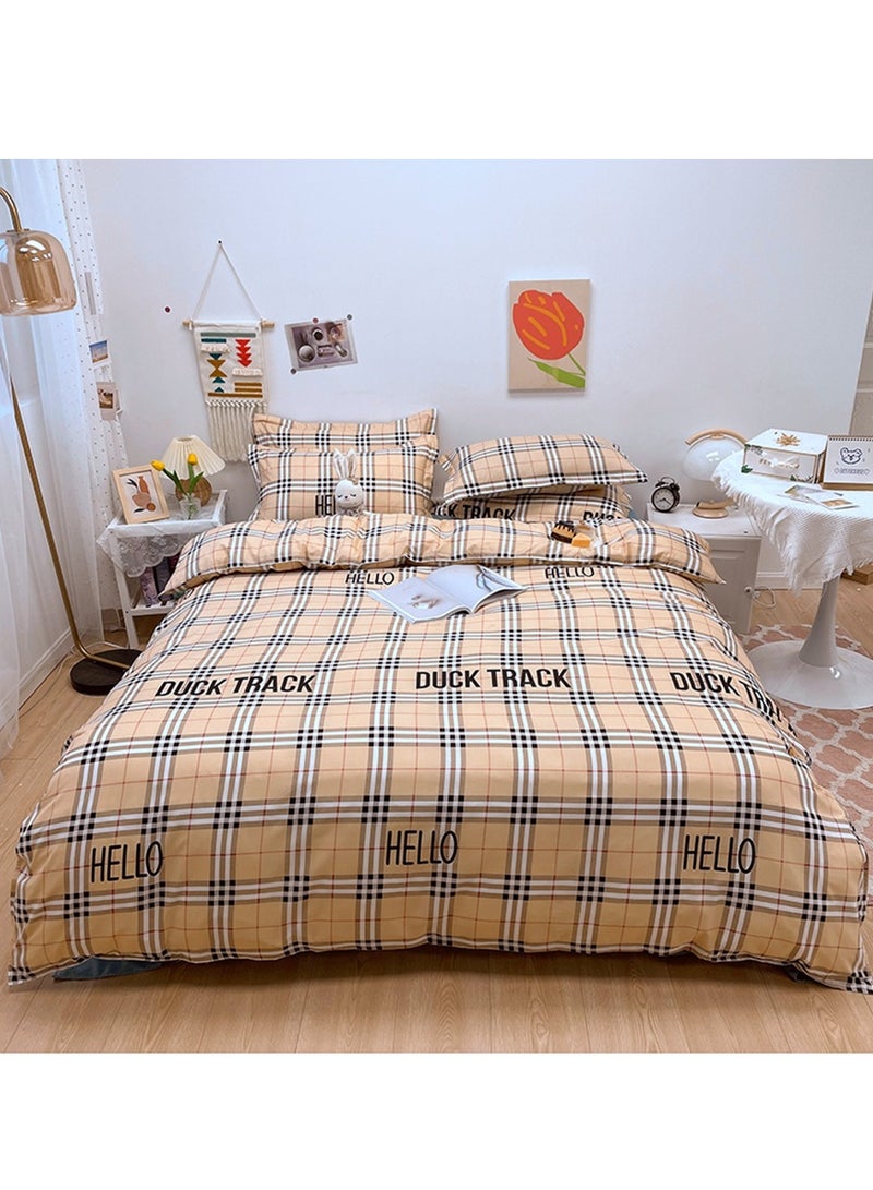 Sharpdo 4-piece bedding set microfiber soft quilt set with 1 quilt cover, 1 flat sheet and 2 pillowcases 2.2m bed（220*240cm） - Image 2