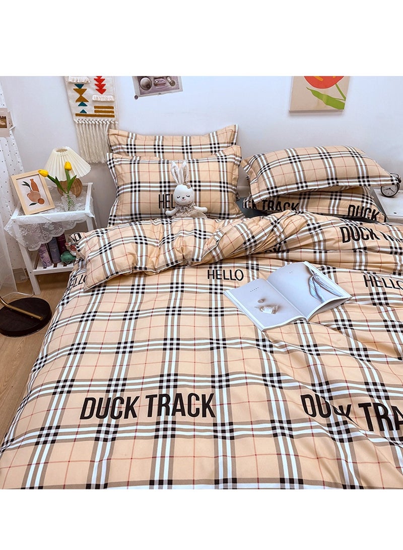 Sharpdo 4-piece bedding set microfiber soft quilt set with 1 quilt cover, 1 flat sheet and 2 pillowcases 2.2m bed（220*240cm） - Image 4