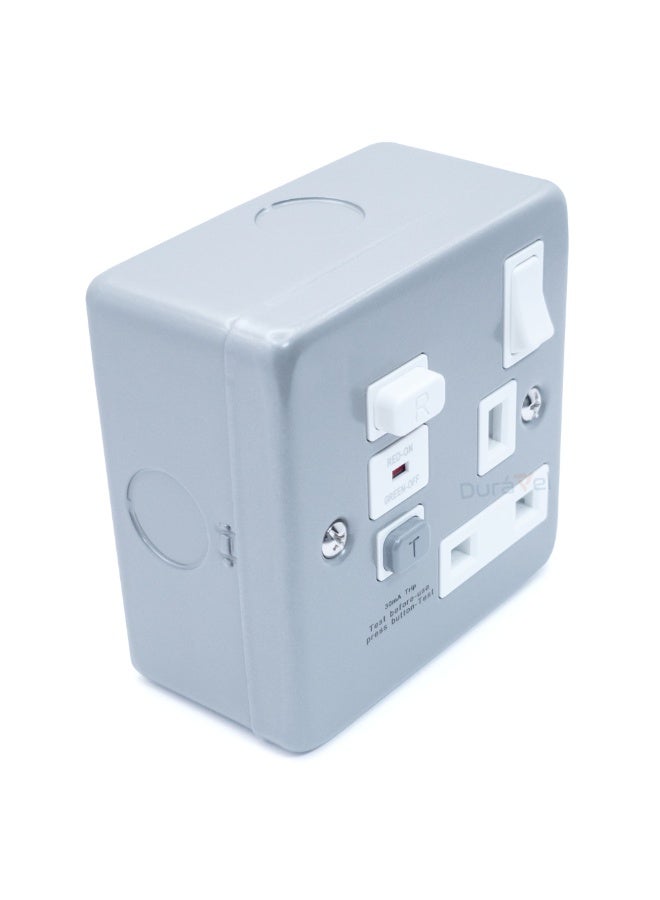 درافل مقبس كهربائي Duravel 1G من النوع A RCD مغلف بالمعدن - Image 3