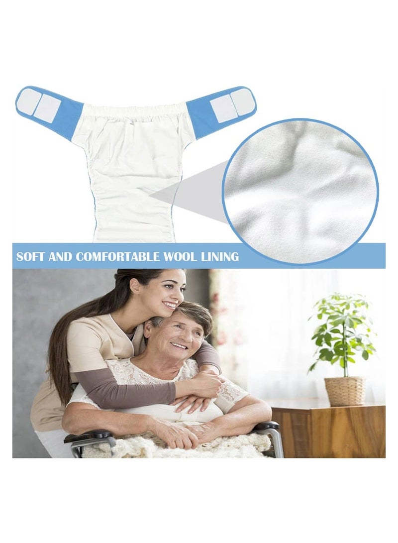 Reusable Cloth Diaper Adjustable and Waterproof Elderly Incontinence Protection Nappies Underwear with Maximum Absorbency for Care Pregnant Disabled