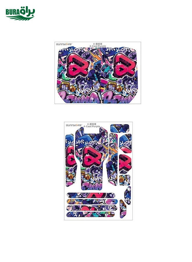 BURAQ For DJI Mavic 3 Pro / RC Pro Sunnylife Drone Body Remote Control Decorative Stickers Set(Cool Purple) - Image 2