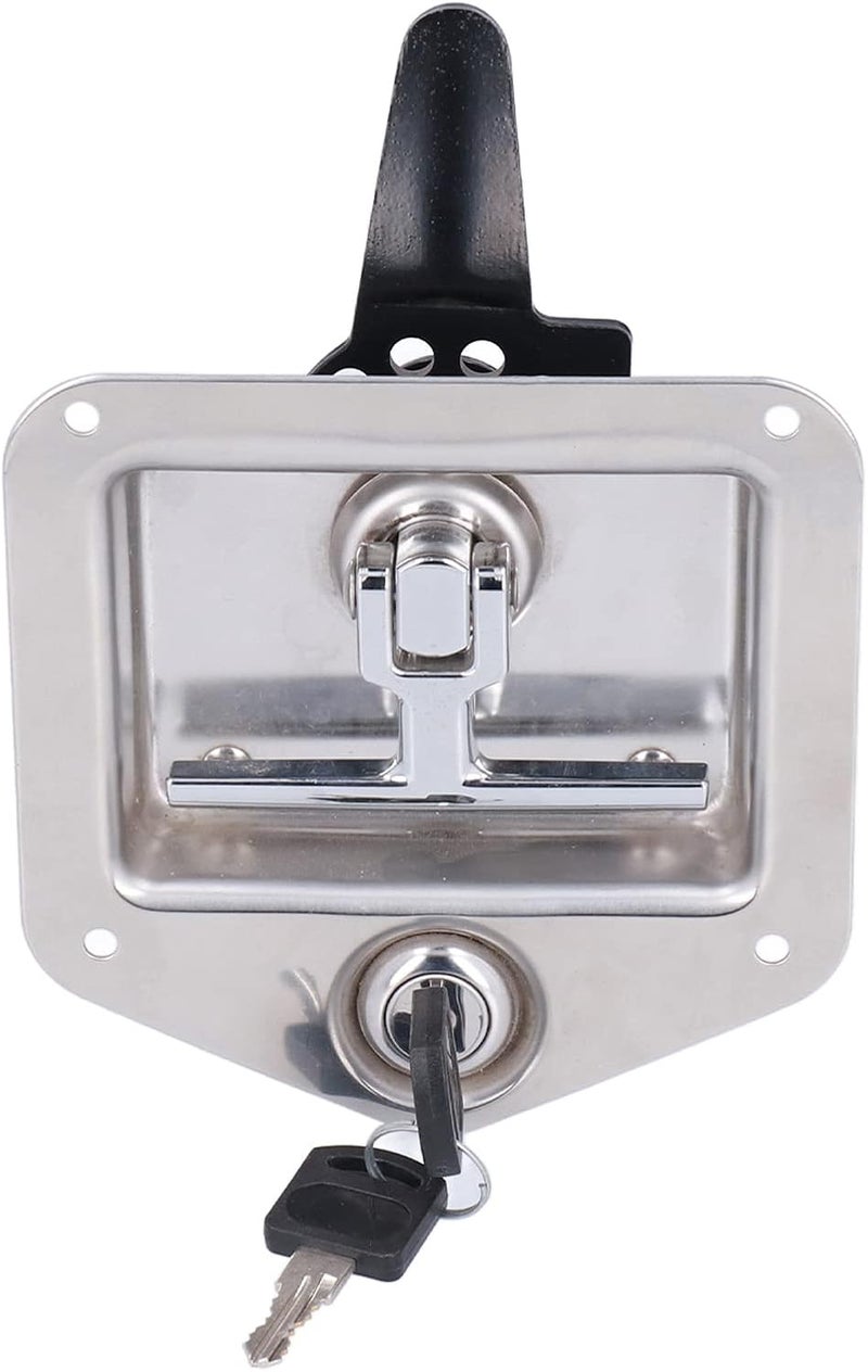 Light precision processed material Qiilu Locking THandle Latch for Trailer Door with 2 Keys - Polished Stainless Steel for Truck Cap Latch & RVs Local market compliant trusted quality Modern stylish design Worth purchasing Growing order stock support Natural raw material All preference matching build Gulf popular simple design Ready varied options Hard to source item Non sticky surface Indoor outdoor use Labor saving Store exclusive new item Simple multi-feature universal build Durable versatile substance Full buyer satisfaction Solid anti-deform Temp fluctuation resistant crafted quality All consumer tier purchase options Balanced structure Field test upgraded craftsmanship Dense material Offer ending soon Renewed new edition - Image 3