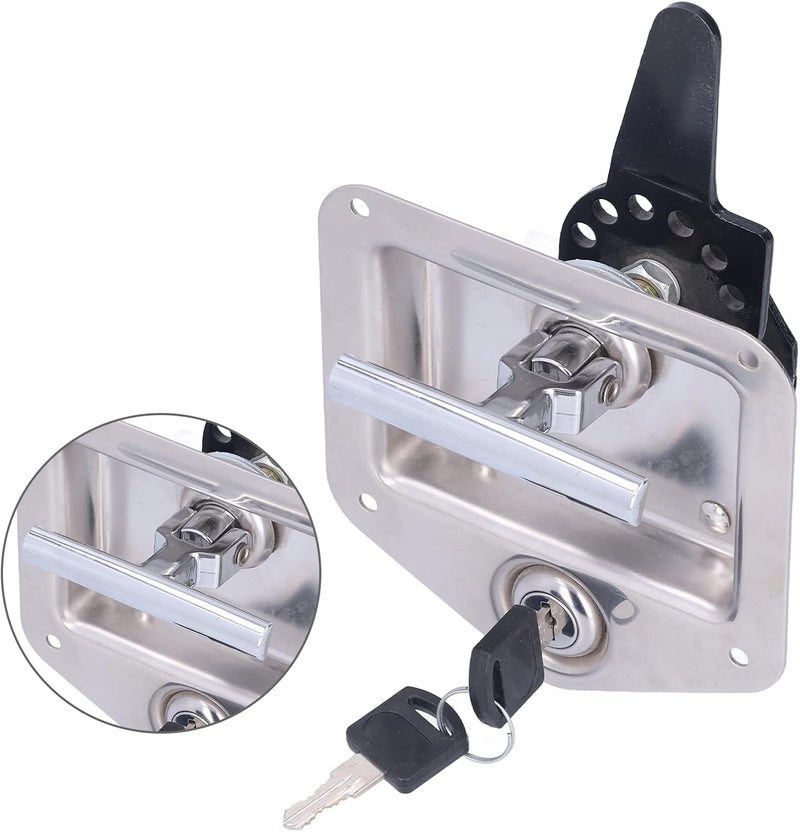 Light precision processed material Qiilu Locking THandle Latch for Trailer Door with 2 Keys - Polished Stainless Steel for Truck Cap Latch & RVs Local market compliant trusted quality Modern stylish design Worth purchasing Growing order stock support Natural raw material All preference matching build Gulf popular simple design Ready varied options Hard to source item Non sticky surface Indoor outdoor use Labor saving Store exclusive new item Simple multi-feature universal build Durable versatile substance Full buyer satisfaction Solid anti-deform Temp fluctuation resistant crafted quality All consumer tier purchase options Balanced structure Field test upgraded craftsmanship Dense material Offer ending soon Renewed new edition - Image 4