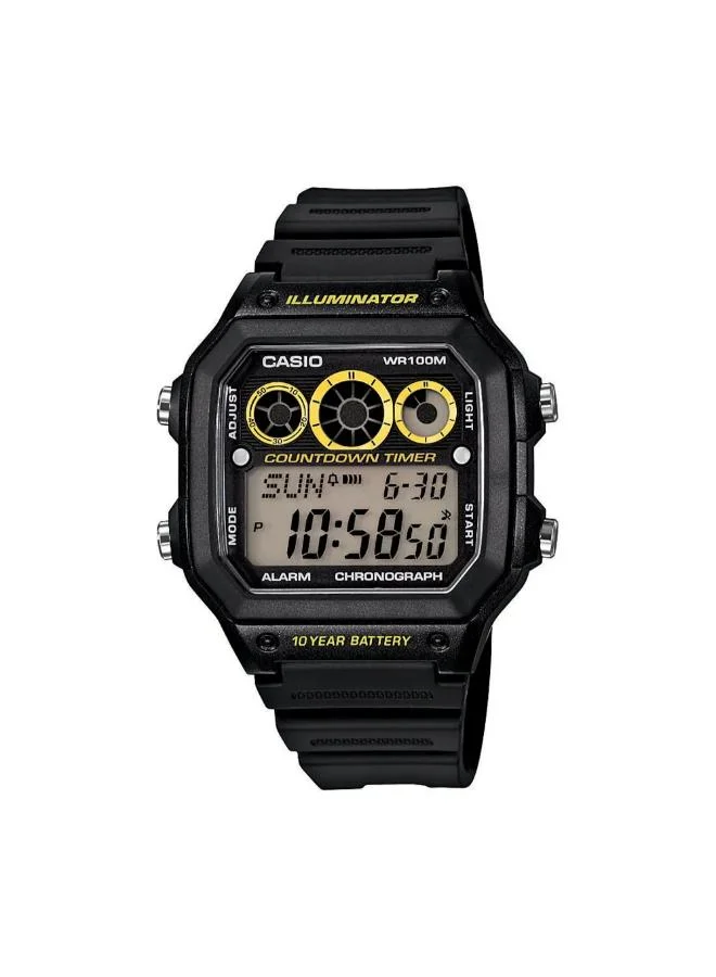 كاسيو Men's Resin Digital Watch AE-1300WH-1AVDF - 42.1 mm
