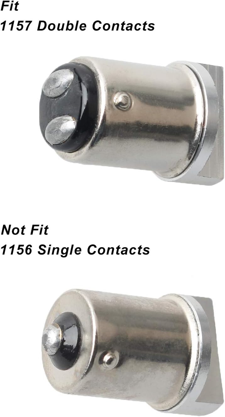 NTHREEAUTO إشارات الانعطاف المدخنة NTHREEAUTO، ضوء الفرامل الخلفي 2 بوصة، مجموعة إدخال 1157 متوافقة مع هارلي سوفتيل داينا سبورتستر - Image 4