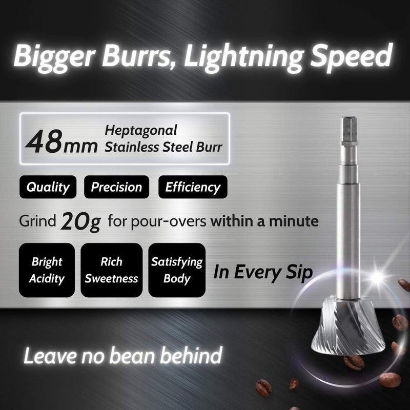 1ZPRESSO 1Zpresso K-Ultra Manual Coffee Grinder Iron Gray with Carrying Case, Assembly Consistency Grind Stainless Steel Conical Burr, Foldable Handle, Numerical External Adjustable Setting, All-Round Grinder  - Image 3