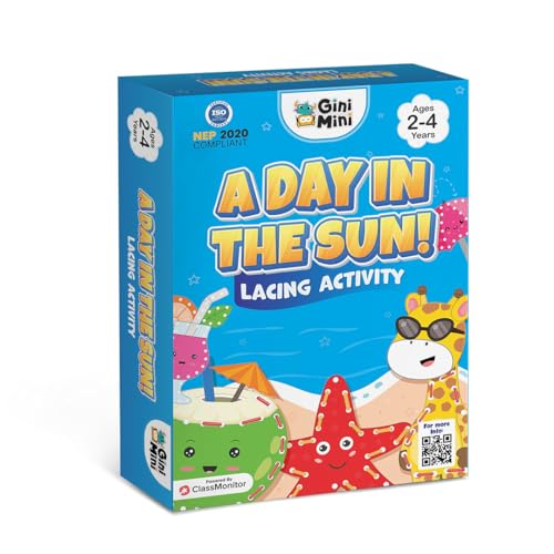 GiniMini Lacing Activity Toy for Kids 2 3 4 Years | Enhance Motor Skills, Hand-Eye Coordination, Screen-Free, Creativity, & Imagination | Return & Birthday Gifts for Boys & Girls - Image 1