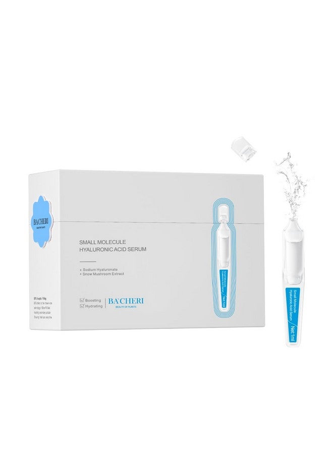 BACHERI Small Molecule Hyaluronic Acid Serum Ampoules For Face With Sodium Hyaluronate Moisturizing & Plumping Formula For Youthful Skin Targets Dryness & Fine Lines 30 Pcs/Box - Image 1