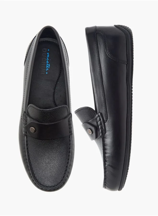 Mister Duchini Boys Textured Slip-On Moccasins