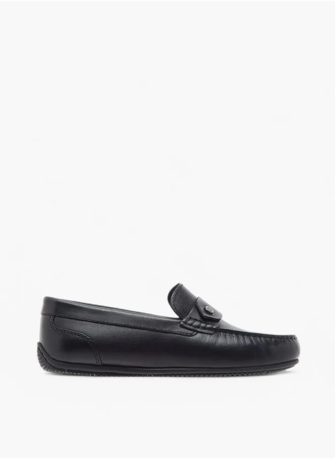 Mister Duchini Boys Textured Slip-On Moccasins