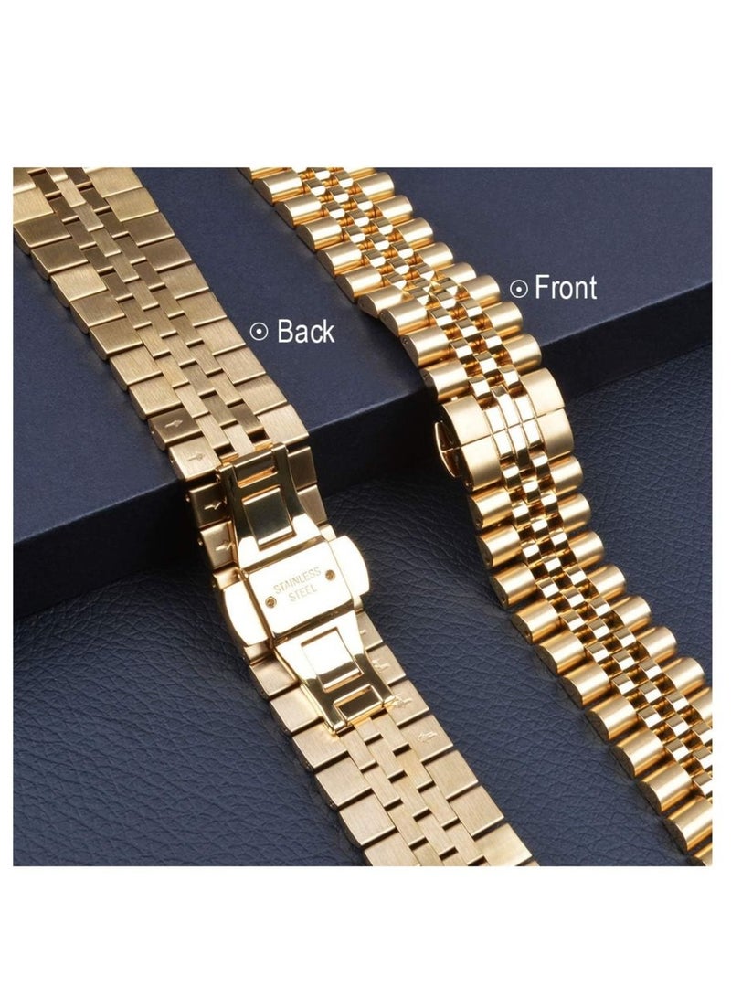 Compatible with Apple Watch Band 44mm 42mm 40mm 38mm Stainless Steel Heavy Band with Butterfly Folding Clasp Link Bracelet for Watch Series 6/SE Series 5/4/3/2/1 - Image 4