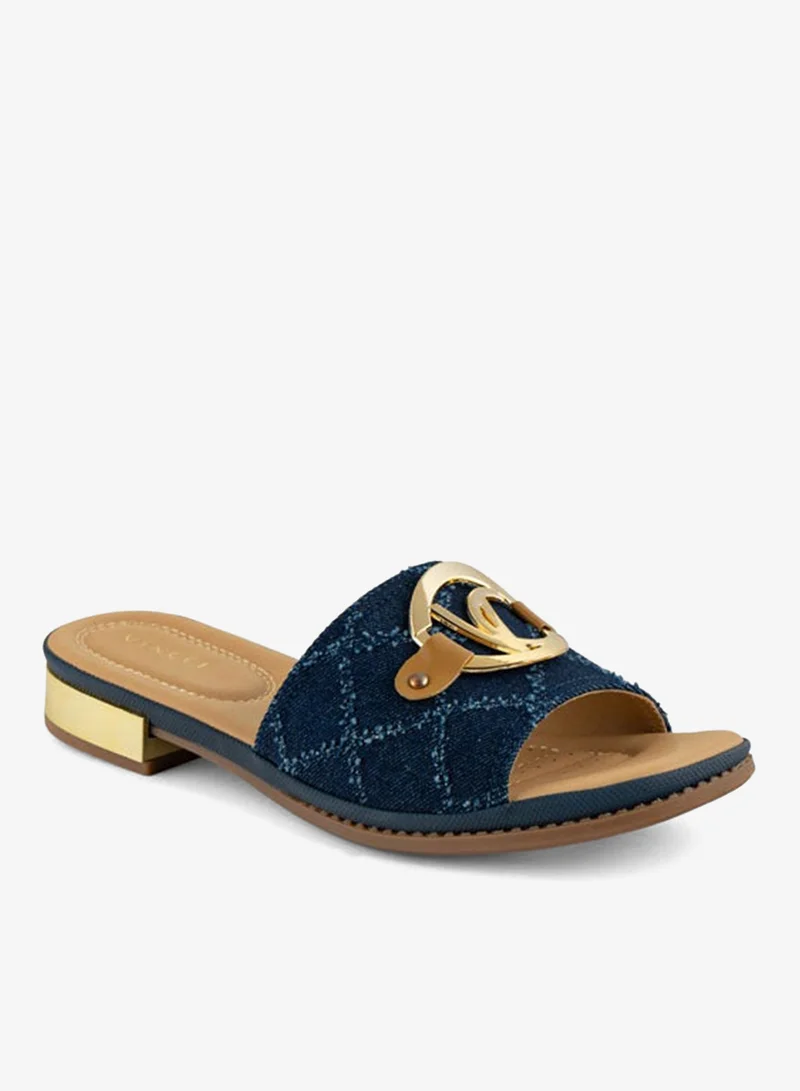 فينتشي صنادل نسائية ذات حزام واحد بكعب منخفض