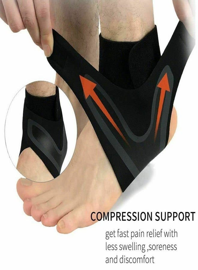 Leeonz Adjustable Elastic Ankle Sleeve Elastic Ankle Brace Guard Foot Support Sports, Breathable Neoprene Adjustable Compression Ankle Support Stabilizer for Ankle Sprain Tendon (L, Right) - Image 2