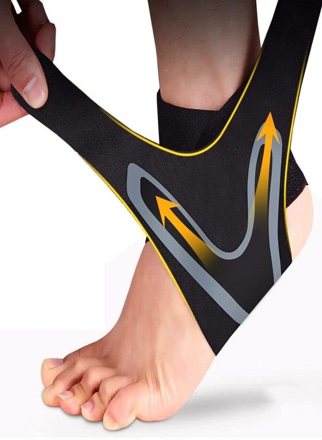Leeonz Adjustable Elastic Ankle Sleeve Elastic Ankle Brace Guard Foot Support Sports, Breathable Neoprene Adjustable Compression Ankle Support Stabilizer for Ankle Sprain Tendon (L, Right) - Image 1