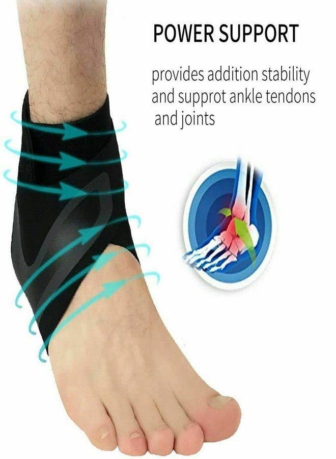 Leeonz Adjustable Elastic Ankle Sleeve Elastic Ankle Brace Guard Foot Support Sports, Breathable Neoprene Adjustable Compression Ankle Support Stabilizer for Ankle Sprain Tendon (L, Right) - Image 4