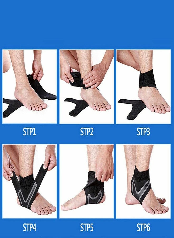 Leeonz Adjustable Elastic Ankle Sleeve Elastic Ankle Brace Guard Foot Support Sports, Breathable Neoprene Adjustable Compression Ankle Support Stabilizer for Ankle Sprain Tendon (L, Right) - Image 5