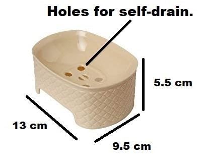 c s m Soap Case(BRZSOAPC-3) Stand Self Draining Soap Dish Holder Soap Box for Shower for Bathroom, Kitchen, Bathtub, Wash basins (Multicolor, Plastic) - Set of 3 Soapcases - Image 3