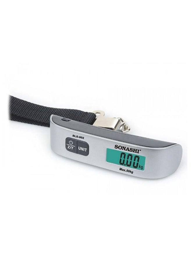 SONASHI Digital Luggage Scale with LCD Display  Portable Device with Max Capacity 50KG  Featured with Room Temperature Display Low Battery and Overload Indication  Ideal for all Luggage Bags SLS-002 Silver - Image 3