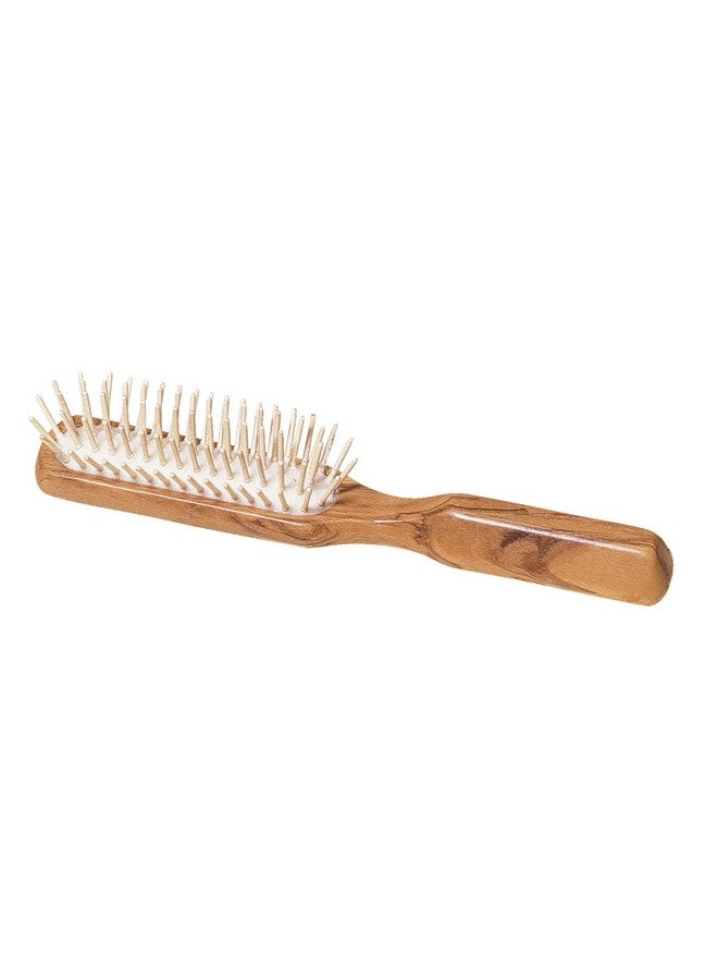 REDECKER Maple Pin Wooden Hairbrush With Waxed Olive Wood Handle 81/8Inches - Image 2