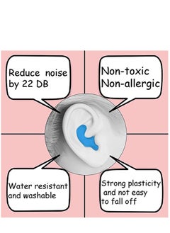 SYOSI Sleep Earplugs, Silicone Earplugs, Sleep Earplugs with High Decibel Noise Protection Waterproof Earplugs for Sleep Learning Swimming and Cancelling Noise  - Image 4