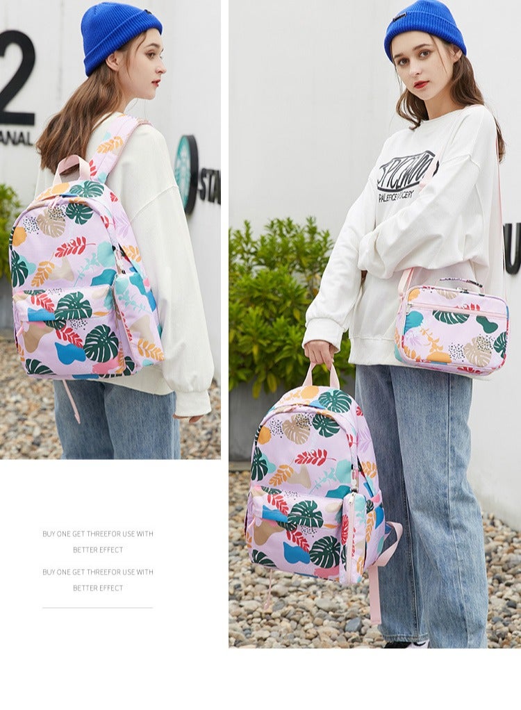 SKT Shiketro Two-piece Student Backpack Qutdoor Printed Waterproof Backpack - Image 3