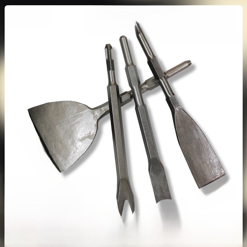 Chisel Flat Chisel Remove Copper Chisel Remove Old Motor Copper Wire Tools Electric Pick Electric Hammer Flat Shovel Steel Chisel Universal Shovel(Hexagonal Handle Electric Pickaxe Y-shaped Chisel) - Image 2