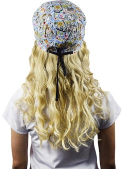 Nur Medikal Giyim Nur Medical Clothing Master Lycra Doctor patterned Hospital Medical Surgical Cap  - Image 2