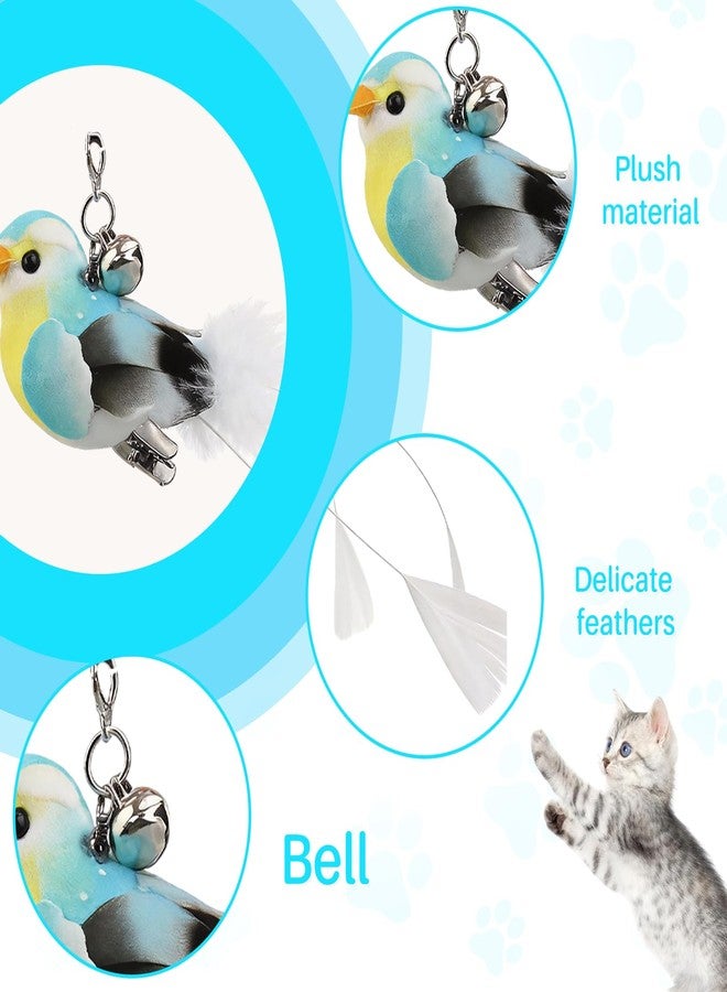 Walfront Interactive Cat Toys - Hands-Free Cat Wand with Suction Cup, Blue Bird Feather Teaser for Indoor Chase Play, Energy Release & Boredom Relief for Indoor Cats - Image 5