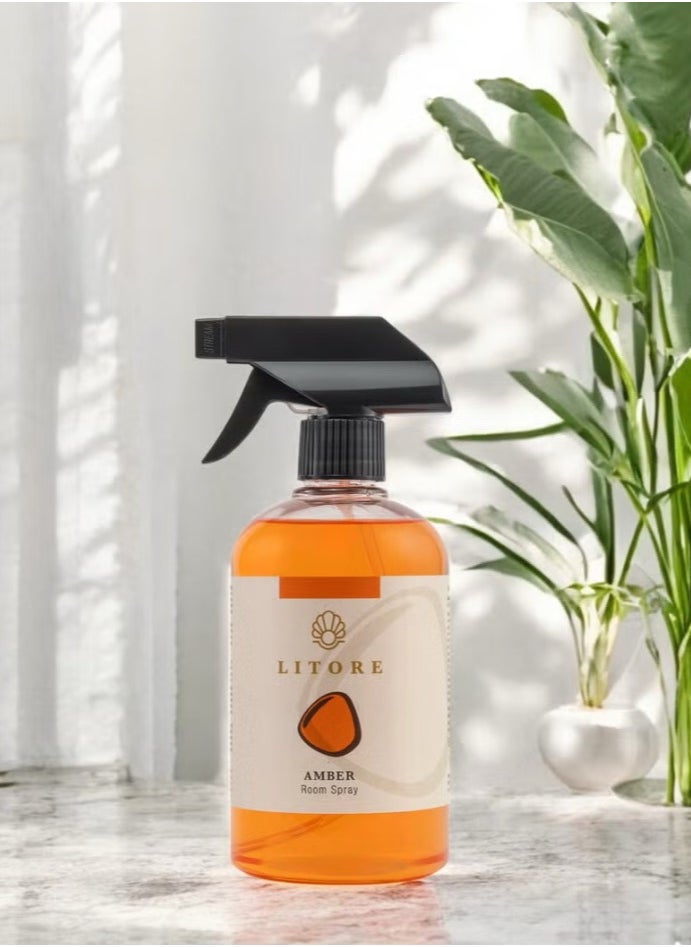 Litore Litore Amber Home Spray, A perfect Air Freshener Spray for home and office, Eliminates Bad Odour- 500 ml 