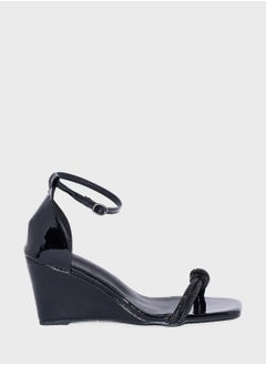 Ella Limited Edition Square Toe Jeweled Ankle Strap Heel Sandal  - Image 1
