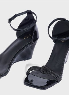 Ella Limited Edition Square Toe Jeweled Ankle Strap Heel Sandal  - Image 4