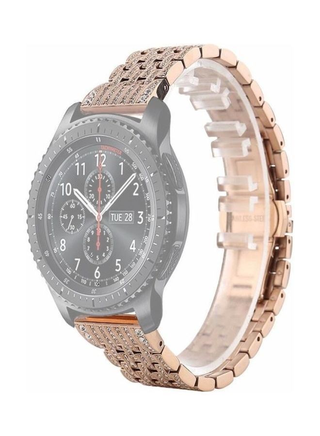 NIBEMINENT Aluminum Alloy Masonry strap 22mm For Huawei Watch GT2e GT2 46mm Rose gold - Image 2