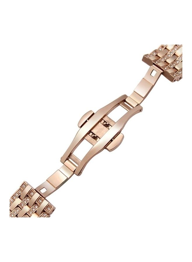 NIBEMINENT Aluminum Alloy Masonry strap 22mm For Huawei Watch GT2e GT2 46mm Rose gold - Image 3