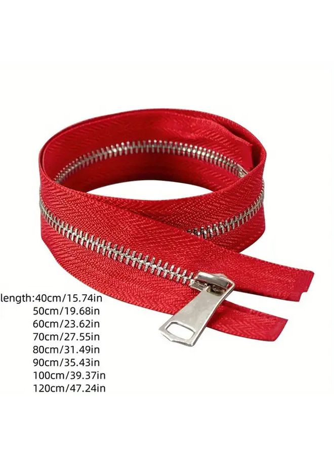 Metal Zipper Pull For Jackets One Piece White 70cm - Image 3