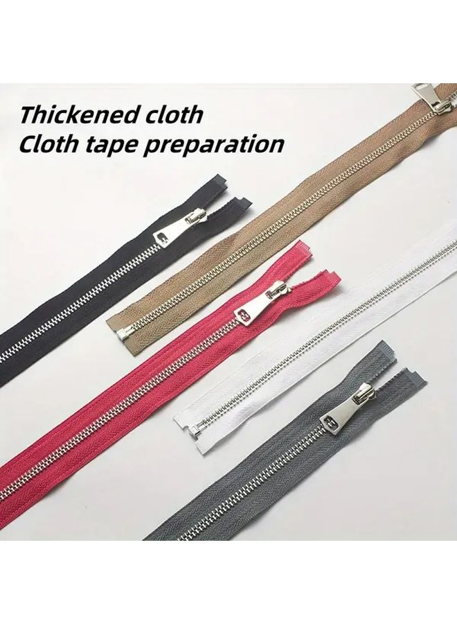 Metal Zipper Pull For Jackets One Piece White 70cm - Image 2