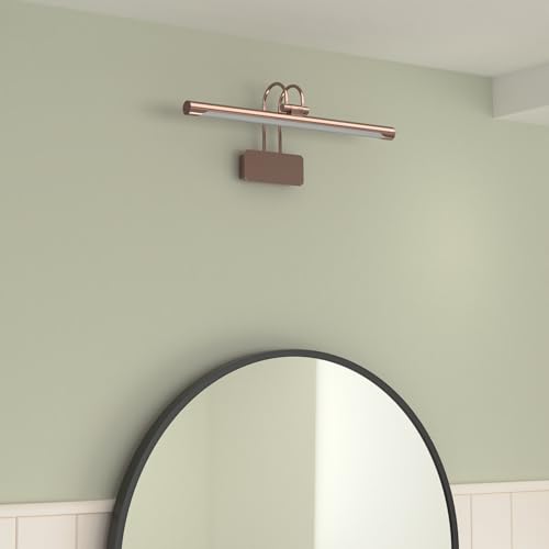 Mufasa 12 Watts Rose Gold Finish Cane Neck LED Picture Light Wall Mirror Photo Frame Vanity Adjustable Dressing Table Light with 3 Step Light (White, Warm White and Natural White) - Image 2