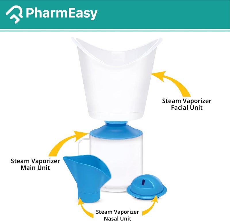 PharmEasy Optima 3 in 1 Vaporizer Steamer for Cold & Cough Face Mist vaporiser Inhaler Machine Best Suited for Facial,Sauna and Glowing Skin for Adults & Kids - 1 Year Warranty - Image 4