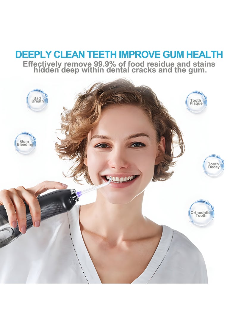 H2O Water Flosser, Latest Version for Dental Floss, Stone Remover Water Flosser, Waterproof Flosser for Dental & Oral Care, Rechargeable Dental Water Flosser with 5 Multi-Functional Nozzles - Image 2