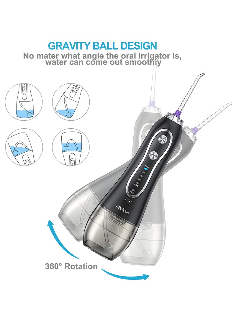 H2O Water Flosser, Latest Version for Dental Floss, Stone Remover Water Flosser, Waterproof Flosser for Dental & Oral Care, Rechargeable Dental Water Flosser with 5 Multi-Functional Nozzles - Image 3