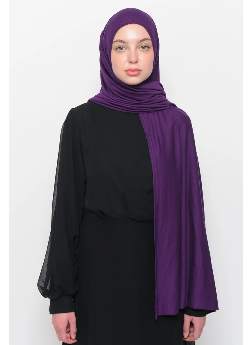 التوبة Ready Practical Interlocking Luxury Organic Plain Combed Cotton Shawl Aligned - Plum