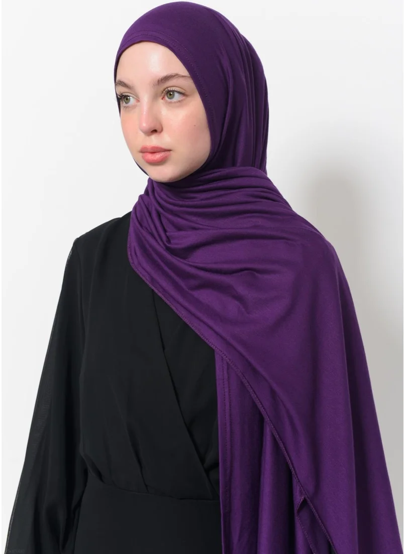 التوبة Ready Practical Interlocking Luxury Organic Plain Combed Cotton Shawl Aligned - Plum