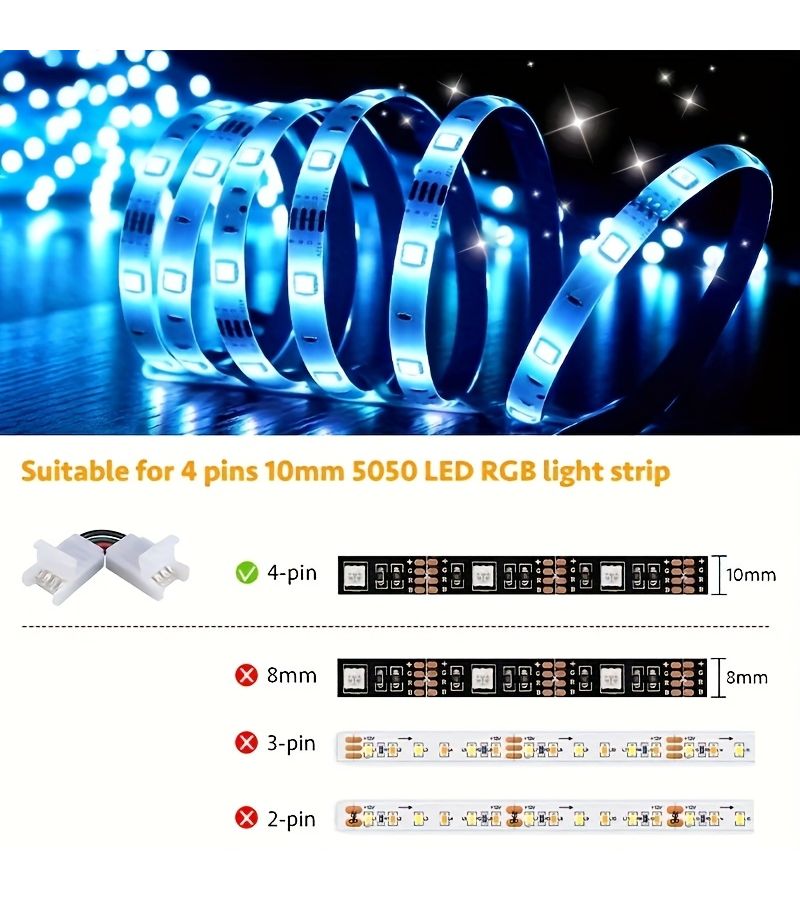 1pc 90 Degree Right Angle L Shaped Quick Connect Clamp Connector For 1cm 0 4 Inch Wide LED Strip Lights No Solder Durable Plastic Indoor Outdoor Lighting Neon Signs PCB Boards - Image 3