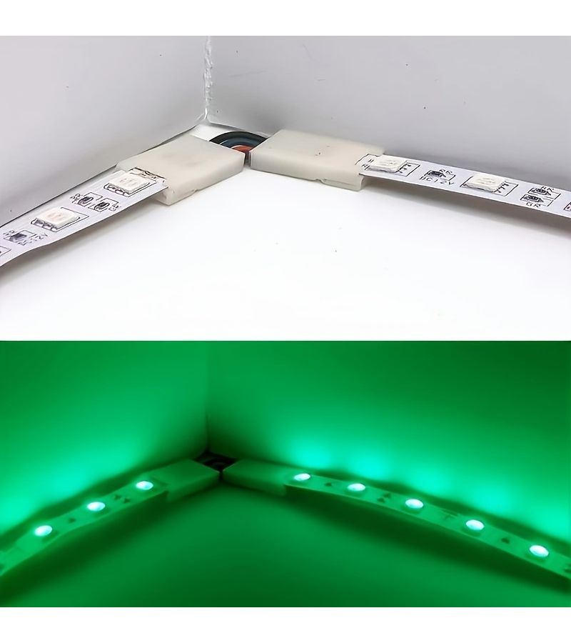 1pc 90 Degree Right Angle L Shaped Quick Connect Clamp Connector For 1cm 0 4 Inch Wide LED Strip Lights No Solder Durable Plastic Indoor Outdoor Lighting Neon Signs PCB Boards - Image 5