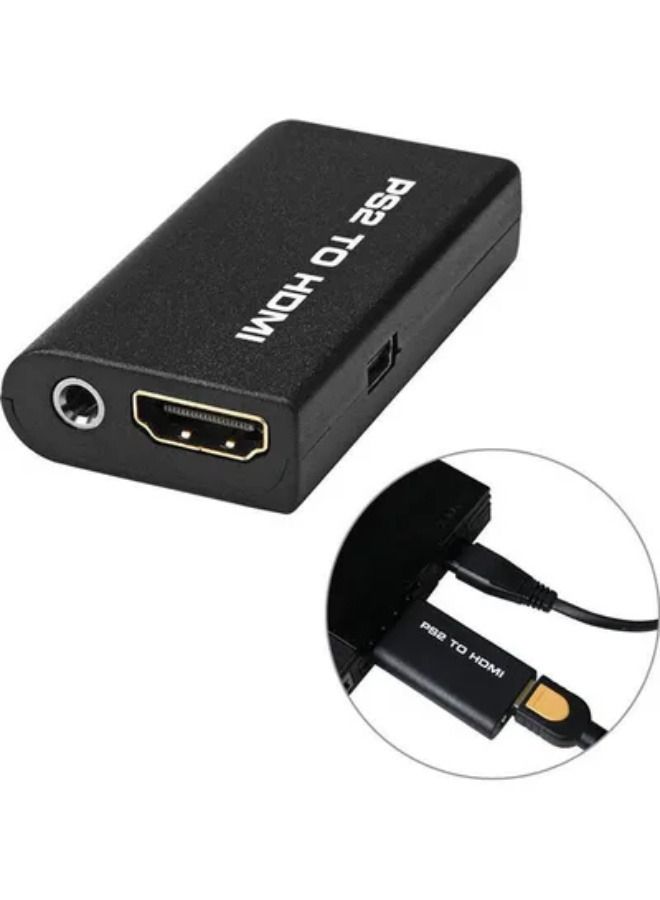 For PS2 to HDMI with 3.5mm Audio Video Converter Connector AV Adapter for HDTV - wired  - Image 1