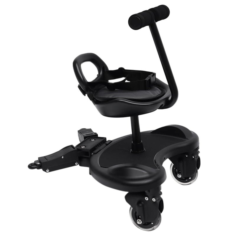 YIYIBYUS لوحة عربة أطفال عالمية مع مقعد saddle ومنصة وقوف بتصميم قابل للتعديل عربة أطفال للجلوس والوقوف لوحة أطفال لموديلات مختلفة من العربات تحمل الأطفال حتى 55 رطلاً من 2 إلى 6 سنوات - Image 1