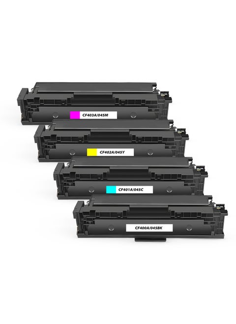 The Line 201A CF400A CF401A CF402A CF403A Compatible Toner Set for HP Color LaserJet Pro MFP M274n M277n M277dw M252n M252dw Printer (Black Cyan Yellow Magenta)