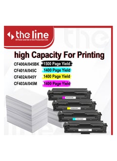 The Line The Line 201A CF400A CF401A CF402A CF403A Compatible Toner Set for HP Color LaserJet Pro MFP M274n M277n M277dw M252n M252dw Printer (Black Cyan Yellow Magenta)  - Image 3