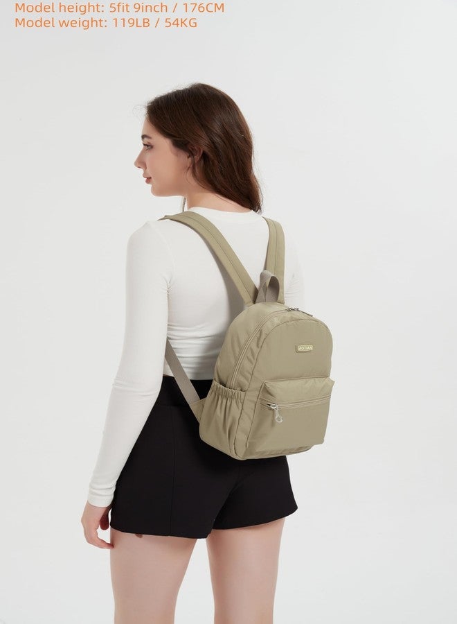 AOTIAN Women's Mini Backpacks Lightweight Backpack Small Shoulder Bag Daypack for Casual 7 Litres, khaki, Mini, Daypack Backpacks - Image 2