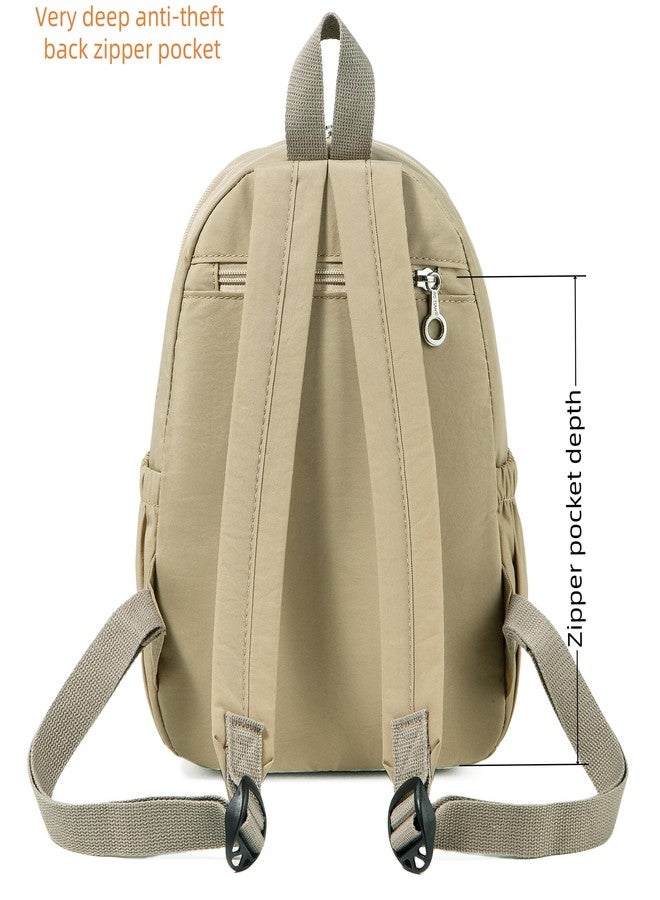 AOTIAN Women's Mini Backpacks Lightweight Backpack Small Shoulder Bag Daypack for Casual 7 Litres, khaki, Mini, Daypack Backpacks - Image 4
