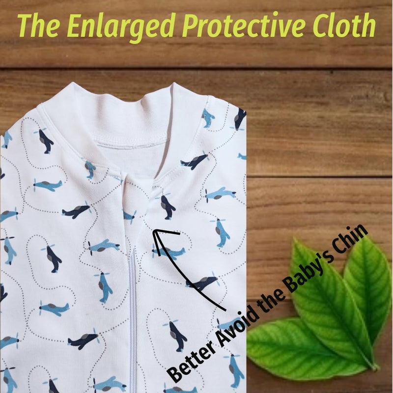 MammaChamp Zipper POD Swaddle Sleeping Sack Blankets Wrap Bag New Born Baby for 03 Months Pack of 2 Aeroplane Design Yellow - Image 4
